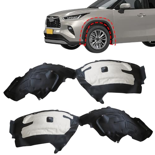 Sekeseauto 1 Pair Front Left & Right Side Fender Liners, Compatible with Toyota Highlander 2020-2023 Replace# 538060E170 538050E170 TO1248240 TO1249240, Front Wheel Fender Splash Set - Image 1