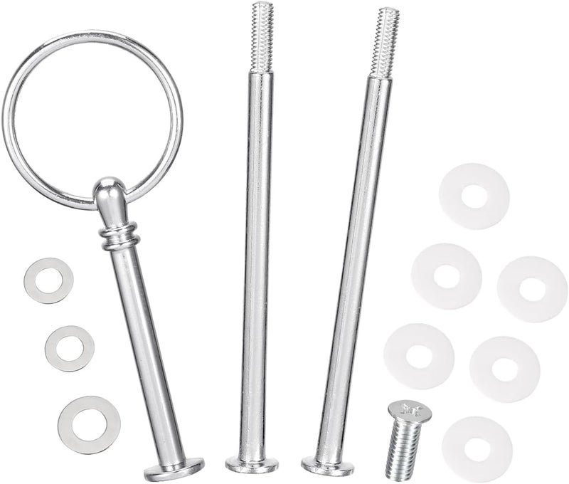 VASANA 3 Tier Metal Cake Fruit Plate Stand Holder Center Handle Fittings Round Hardware Rod Holder Snack Tray Replacement Parts Organizer for Party DIY Tool Golden - Image 1
