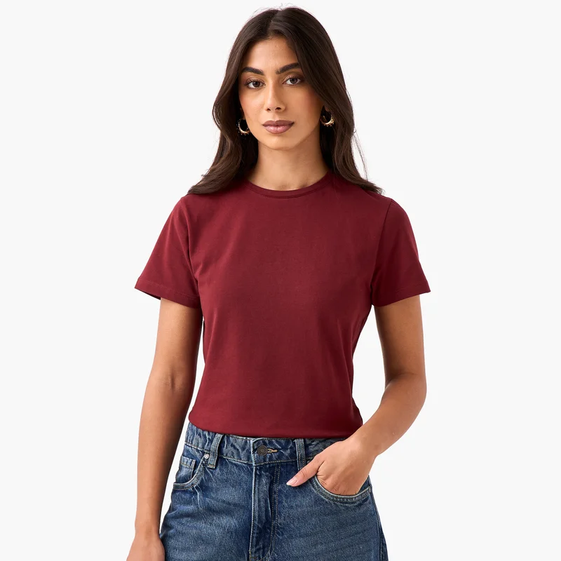 سبلاش فيڤ Slim Fit T-shirt with Crew Neck