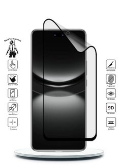 Wtech Huawei Nova 12 5G 2023 / Nova 12s 4G 2024 Nano Ceramic Full Glue Full Cover Matte Flexible Screen Protector (MSCNMN) -  Clear/Black  - Image 2