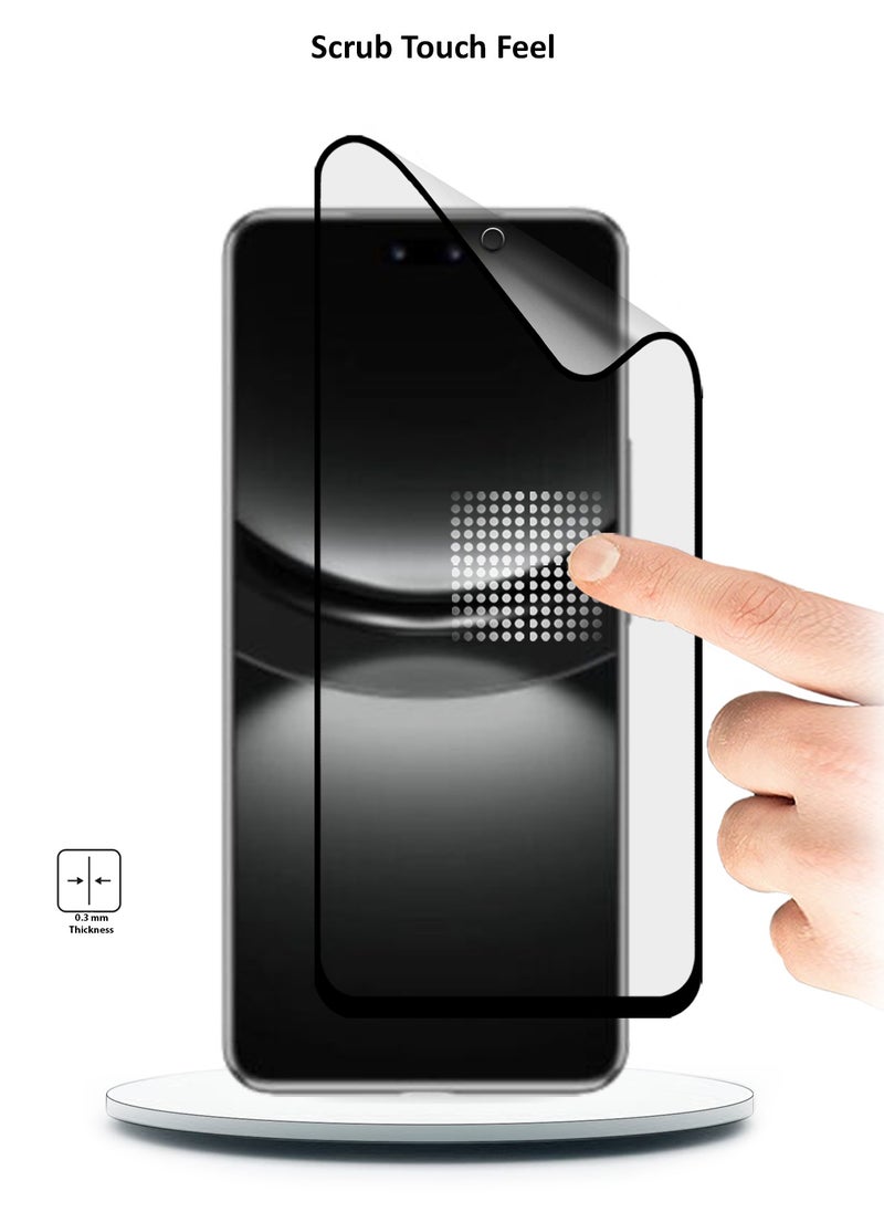 Wtech Huawei Nova 12 5G 2023 / Nova 12s 4G 2024 Nano Ceramic Full Glue Full Cover Matte Flexible Screen Protector (MSCNMN) -  Clear/Black  - Image 3