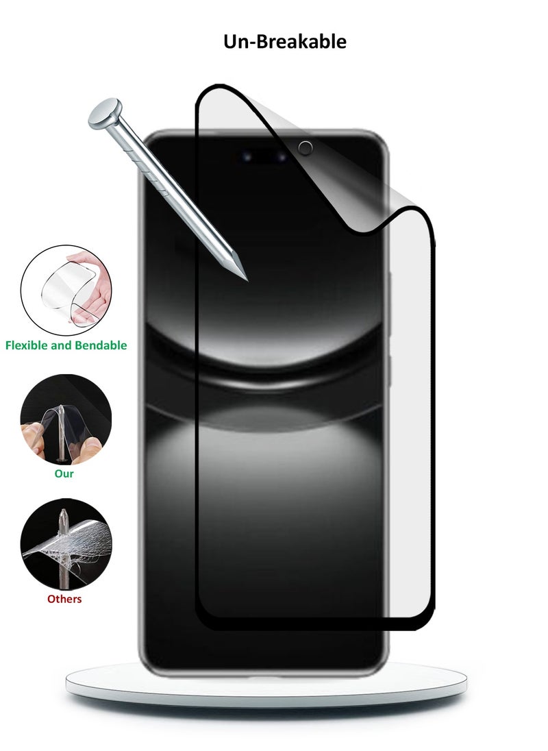 Wtech Huawei Nova 12 5G 2023 / Nova 12s 4G 2024 Nano Ceramic Full Glue Full Cover Matte Flexible Screen Protector (MSCNMN) -  Clear/Black  - Image 4