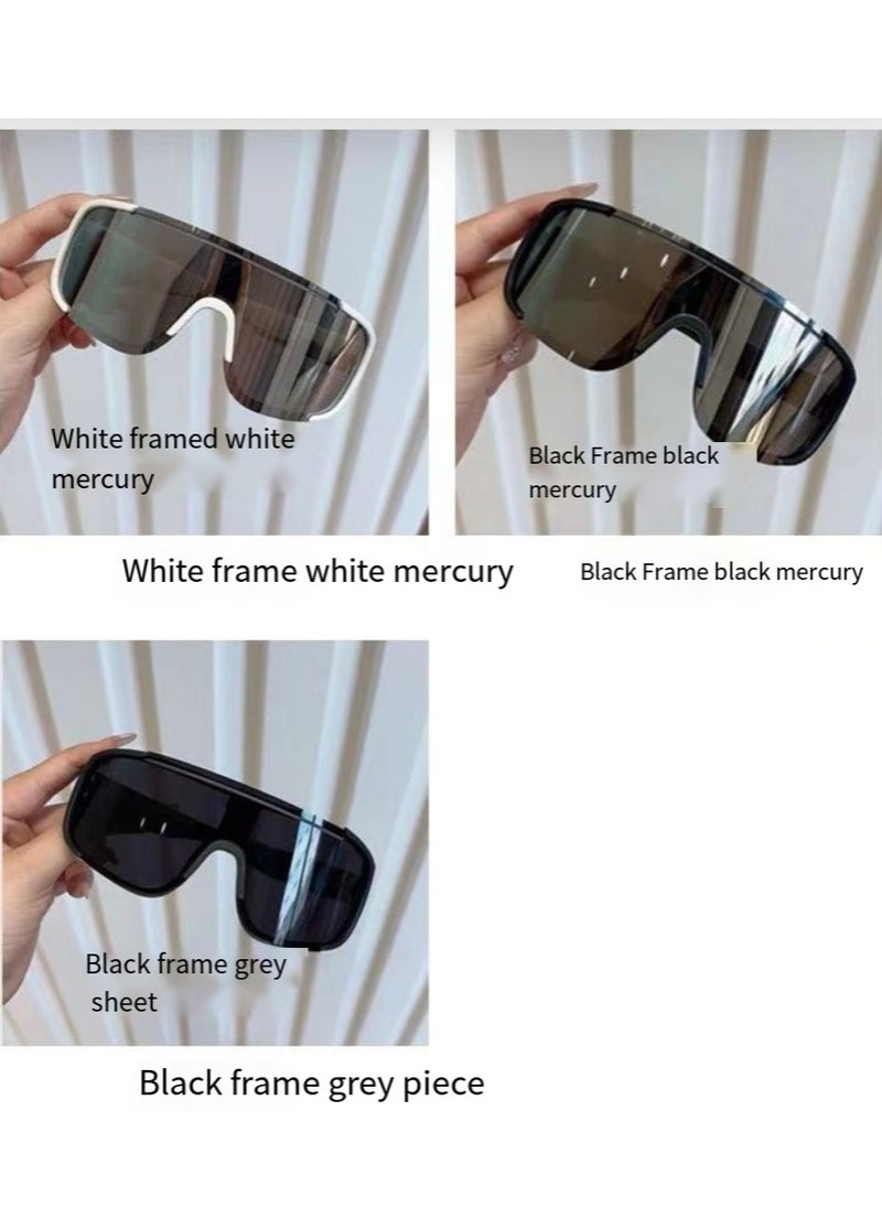 General Mountaineering sunglasses men's sunglasses women's fashionable face-showing small outdoor cycling glasses oversized integrated windproof ski glasses  - Image 5