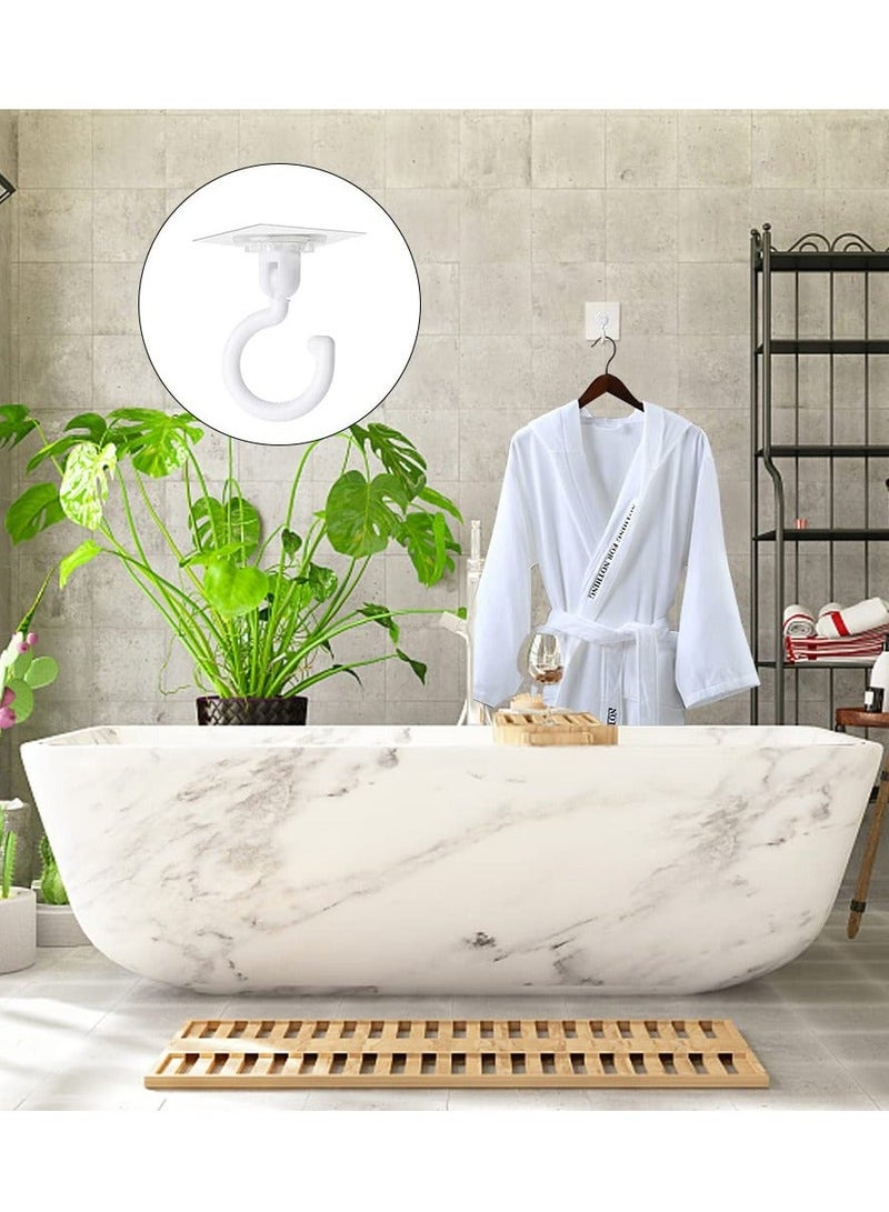 Clear Self Adhesive Hooks - 360° Rotatable Hook for Bathroom, Kitchen, Shower, Tile, Glass Window (8 Pcs)  - Image 5