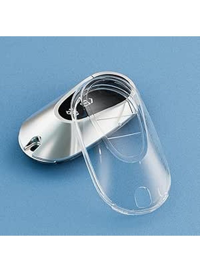 غطاء مفتاح سيارة شفاف من TPU لسيارات مرسيدس - 1 قطعة - Image 1