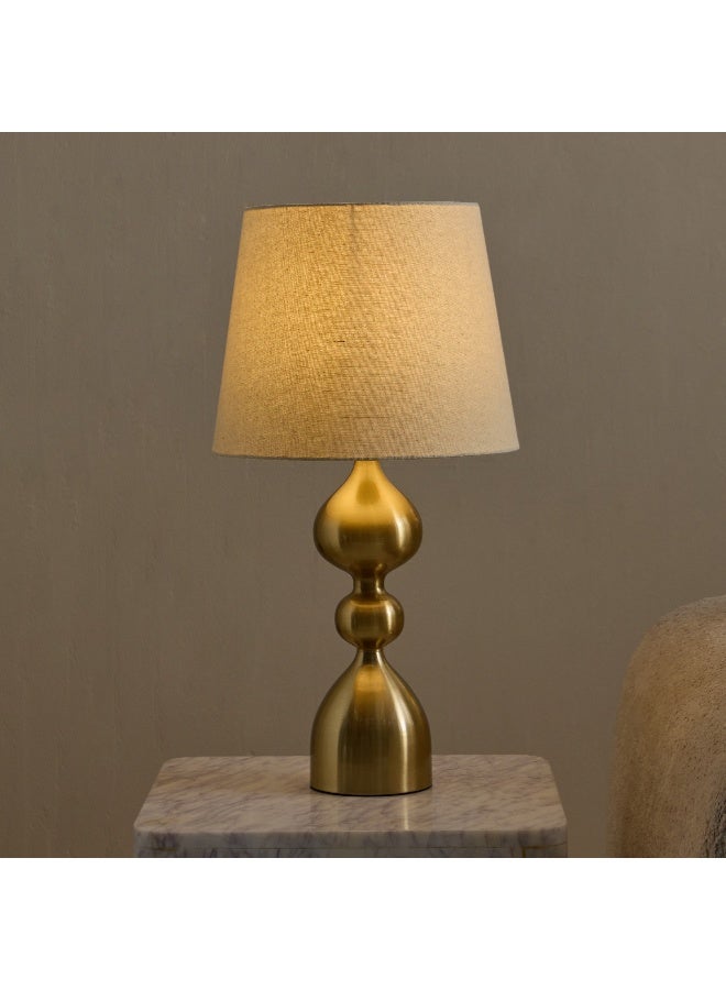 Home Box Blythe Sturdy Metal Table Lamp with Linen Shade - 30x57 cm - Image 2