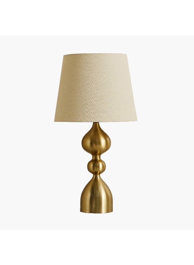 Home Box Blythe Sturdy Metal Table Lamp with Linen Shade - 30x57 cm - Image 5
