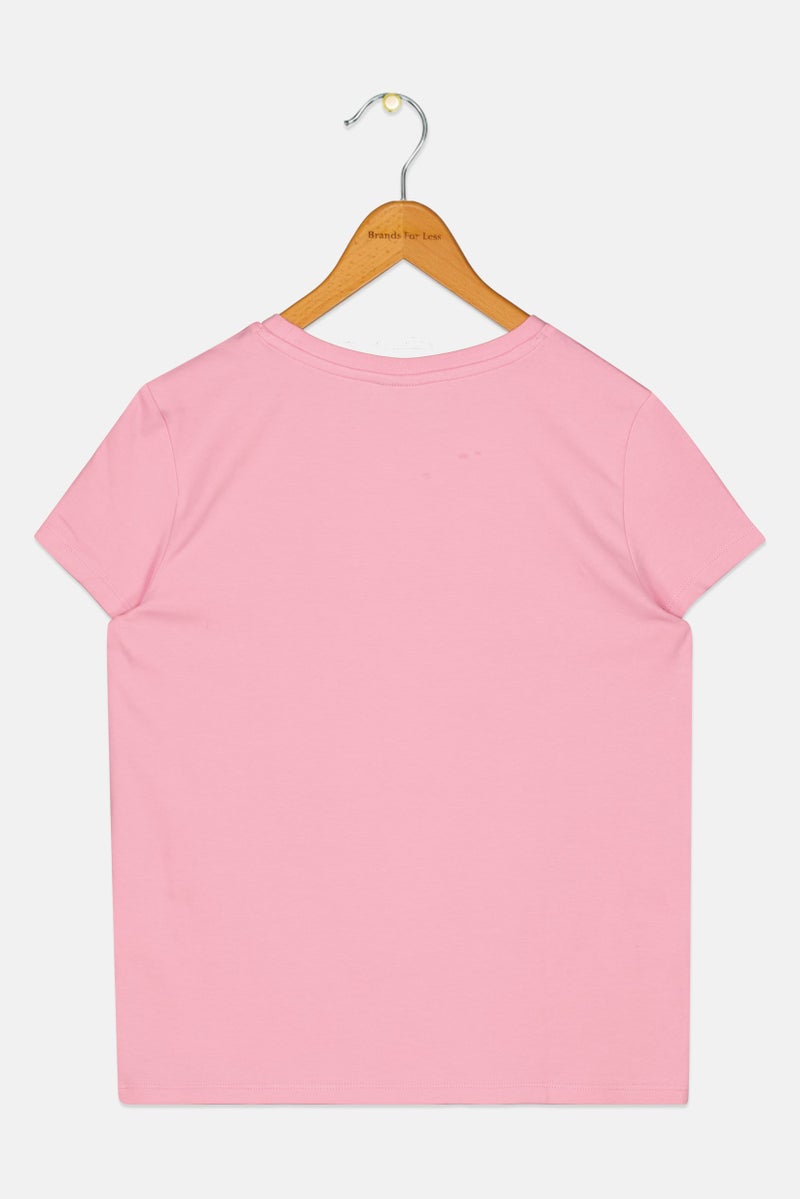 PUMA Kids Girl Brand Logo Short Sleeve Outdoor T-Shirt, Pink - Image 3
