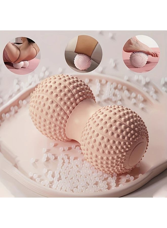 كرة يوما على شكل فول سوداني وردي لتدليك القدم والعمود الفقري واسترخاء العضلات مصنوعة من مادة تي بي إي - Image 3