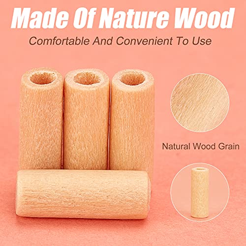 AHANDMAKER 1000pcs Wood Tude Beads, Undyed Natural Tiny Wooden Beads with 2mm Hole, 12x4mm Wood Beads for Crafts, Assorted Unfinished Wooden Loose Beads Spacer Beads for DIY Bracelet Jewelry Making - Image 4