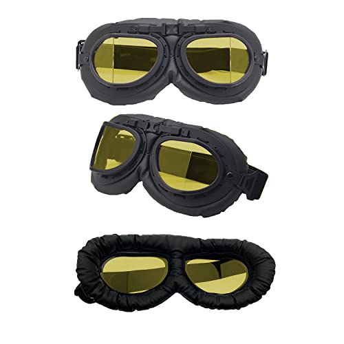 LJDJ Motorcycle Goggles Vintage Pilot Style Goggles Dirt Bike ATV Motocross Riding Offroad Eyewear Scooter Outdoor Sports Glasses Combat Tactical Goggles for Men Women Youth Adult - Image 5