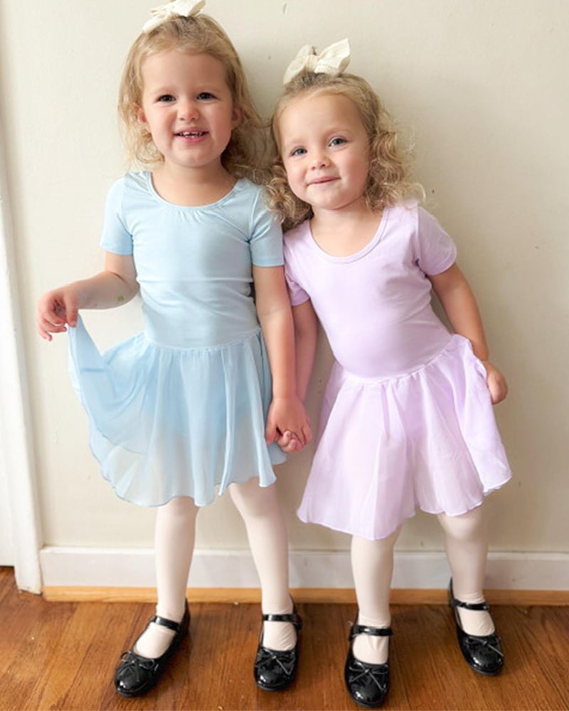 Stelle Ballet Leotards for Girls Dance Leotard with Skirt Toddler Dance Outfits Criss-Cross Back (Blue,4-5 Years) - Image 5