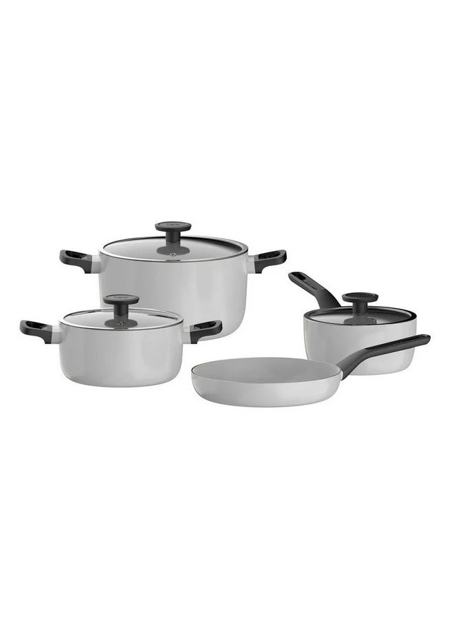Berghoff 7-Piece Leo Glints Non-Stick Cookware Set Light Grey and Black 18 x 38.2 x 56.3 cm 3950615