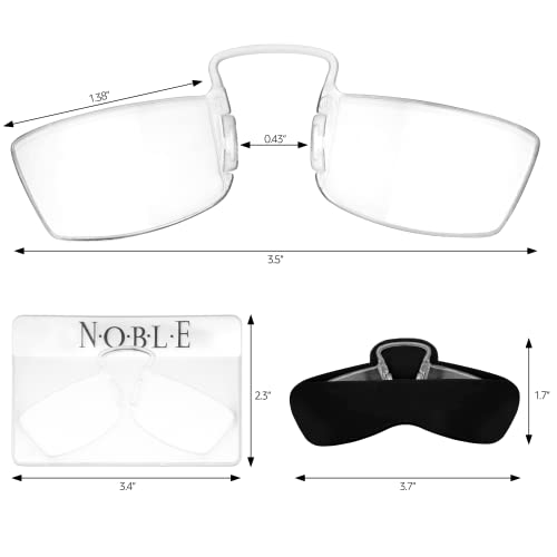 Noble Pack Noble Small Reading Glasses (3 Pack) - Rimless Readers with 3 Wallet Credit Card Holders and 1 Cell Phone Case - Pocket Magnifying Cheaters for Men and Women (+2.00) - Image 3