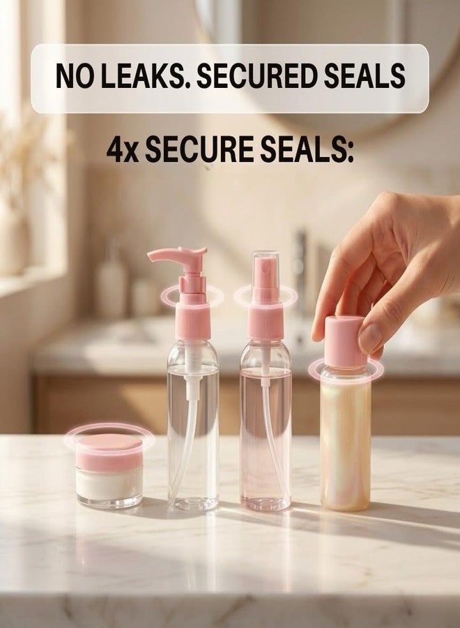 YBN Travel Bottles for Toiletries (10pcs) - Refillable Empty Mini Containers with Pouch (Random Colors) - Travelling Accessories & Essentials Kit Set for Shampoo, Cosmetics, and More - Image 5