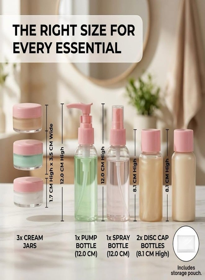 YBN Travel Bottles for Toiletries (10pcs) - Refillable Empty Mini Containers with Pouch (Random Colors) - Travelling Accessories & Essentials Kit Set for Shampoo, Cosmetics, and More - Image 3