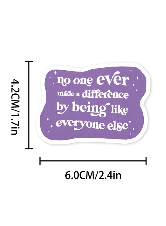 50PCS Purple Inspirational Stickers Motivational Quote Stickers for Vision Board Water Bottles Laptops Affirmation Purple Aesthetic Sticker for Girls Adults - Image 2