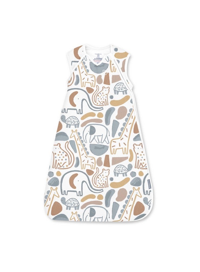 Ingenuity Night Sack Sleeper, Baby Sleep Sack, Size 3-18 Months, 14-24 Pounds, 1.0 TOG, Extra-Long Zipper, 100% Cotton - Jolly Jungle - Image 1