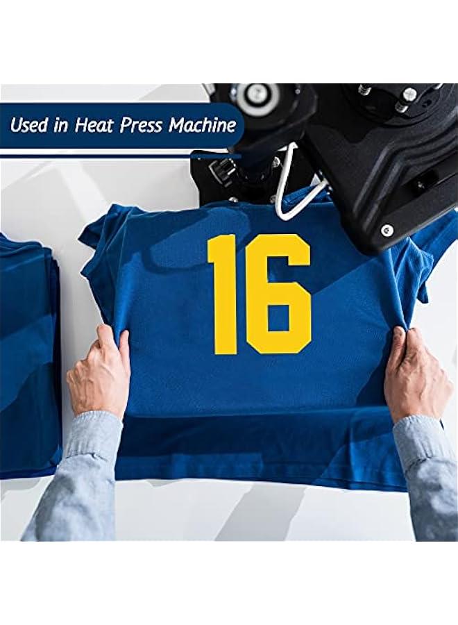Arabest 22 Pieces Iron on Numbers T Shirt Heat Transfer Numbers 0 to 9 Jersey Numbers Soft Iron on Numbers for Team Uniform Sports T Shirt Football Basketball Baseball (Yellow,8 Inch)  - Image 5