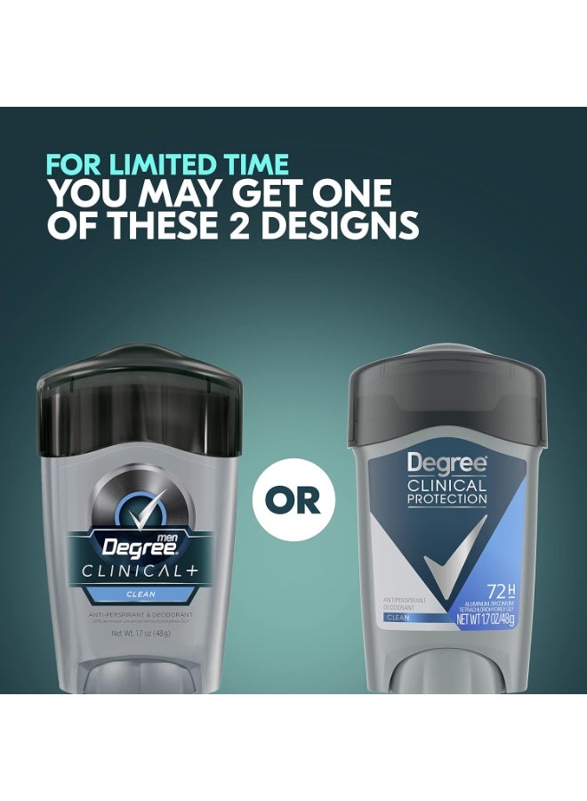 DegreeAntiperspirant Deodorant Clean 72-Hour Sweat & Odor Protection Prescription-Strength Antiperspirant For Men with MotionSense Technology 48g - Image 4