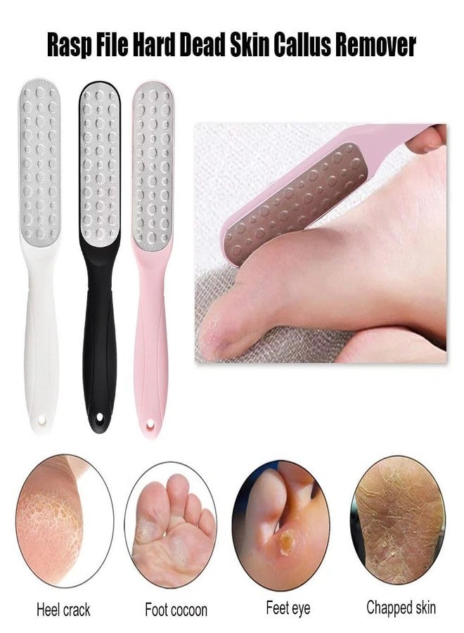 KOOSHLO Double Sided Foot File & Callus Remover, Stainless Steel Hard Dead Skin Foot Rasp Heel Peel Egg Foot Scrubber Pedicure Tool (2 Pcs) (Pink) - Image 4