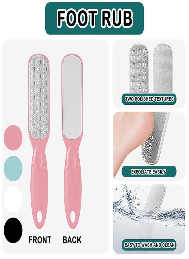 KOOSHLO Double Sided Foot File & Callus Remover, Stainless Steel Hard Dead Skin Foot Rasp Heel Peel Egg Foot Scrubber Pedicure Tool (2 Pcs) (Pink) - Image 5