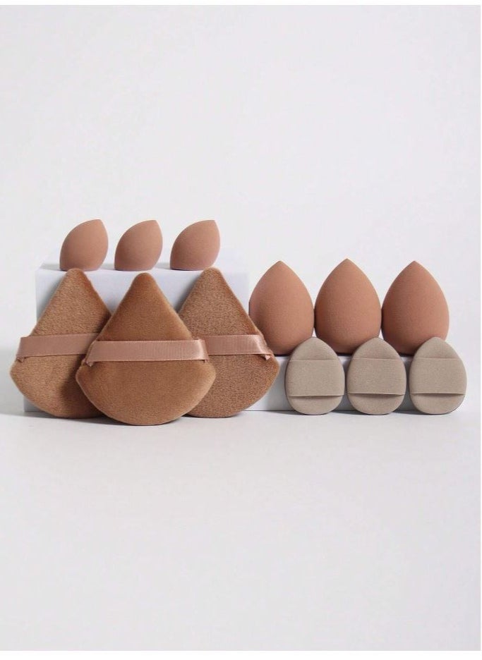 Generic - 12 Pieces Brown Make up Sponges different sizes - Image 1