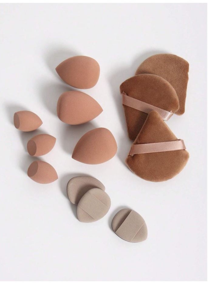 Generic - 12 Pieces Brown Make up Sponges different sizes - Image 1