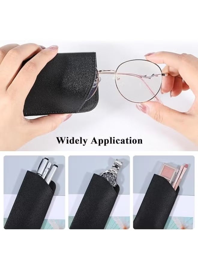 شيبشيب حقيبة نظارات شمسية من الجلد الناعم وحافظة نظارات محمولة وحقيبة تخزين مضادة للخدش وحقيبة نظارات مقاومة للضغط (5 قطع) - Image 3