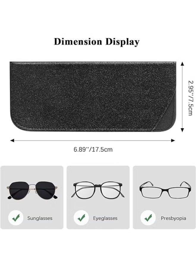 شيبشيب حقيبة نظارات شمسية من الجلد الناعم وحافظة نظارات محمولة وحقيبة تخزين مضادة للخدش وحقيبة نظارات مقاومة للضغط (5 قطع) - Image 4