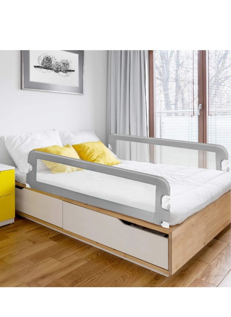 ULHYC - Bed Rails for Toddlers Swing Down Safety Bed Guard for Convertible Crib Folding Toddler Bed Rails Guard for Kids Twin Double Full-Size Queen & King Mattress - Image 1