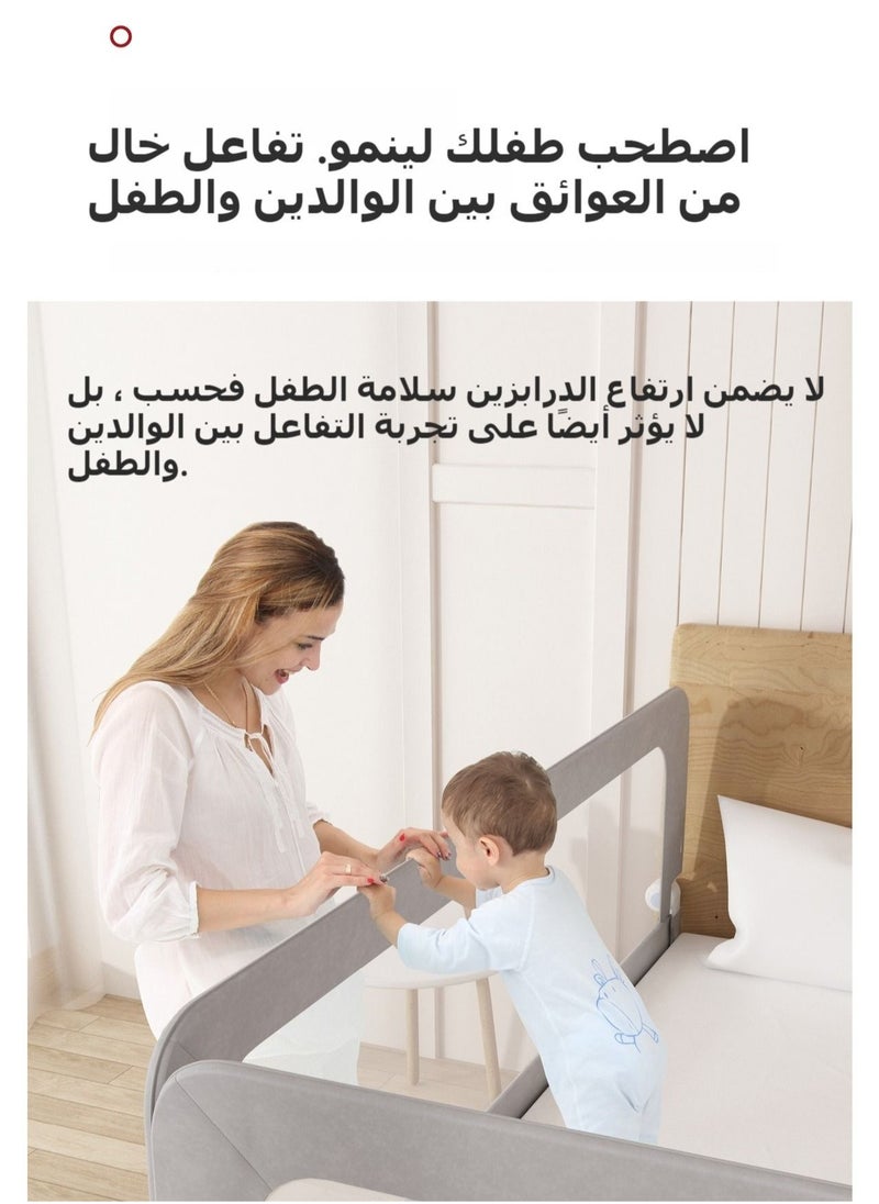 ULHYC - Bed Rails for Toddlers Swing Down Safety Bed Guard for Convertible Crib Folding Toddler Bed Rails Guard for Kids Twin Double Full-Size Queen & King Mattress - Image 1