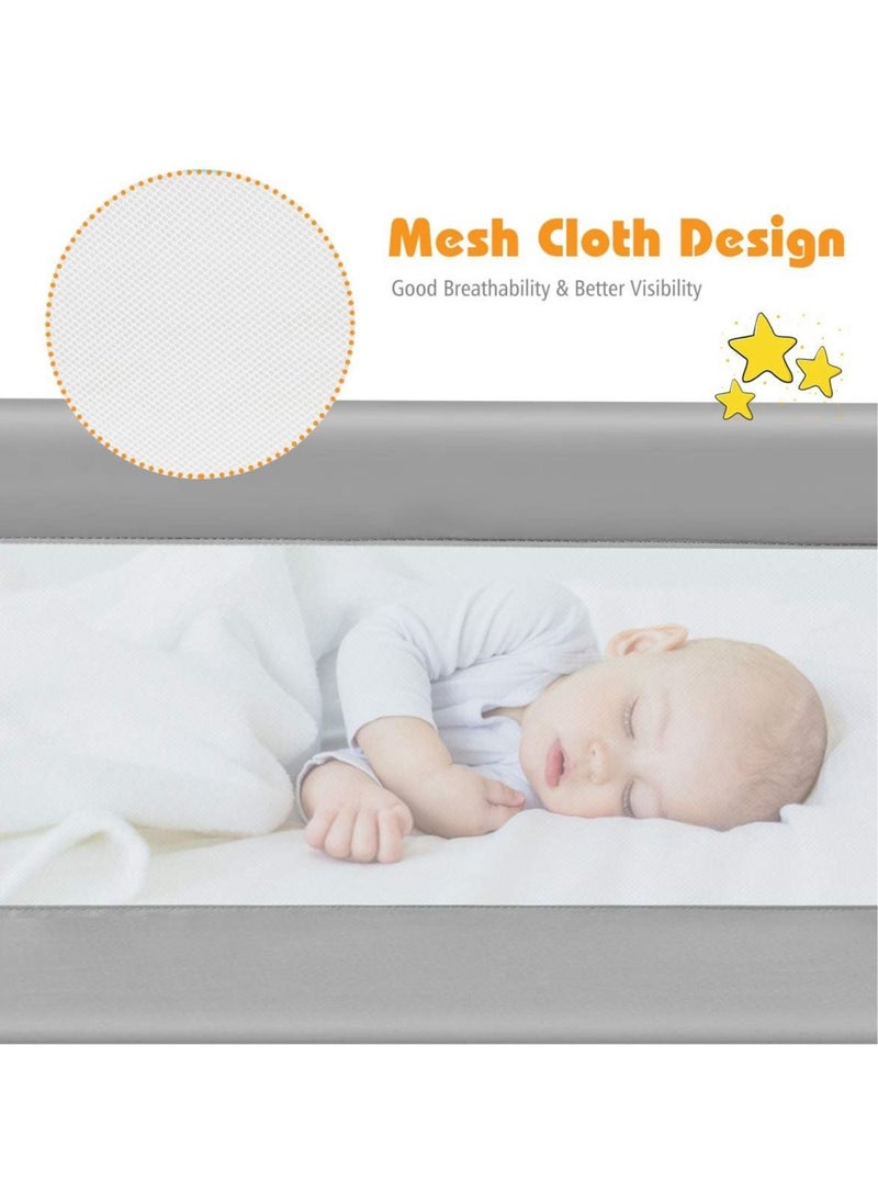 ULHYC - Bed Rails for Toddlers Swing Down Safety Bed Guard for Convertible Crib Folding Toddler Bed Rails Guard for Kids Twin Double Full-Size Queen & King Mattress - Image 1
