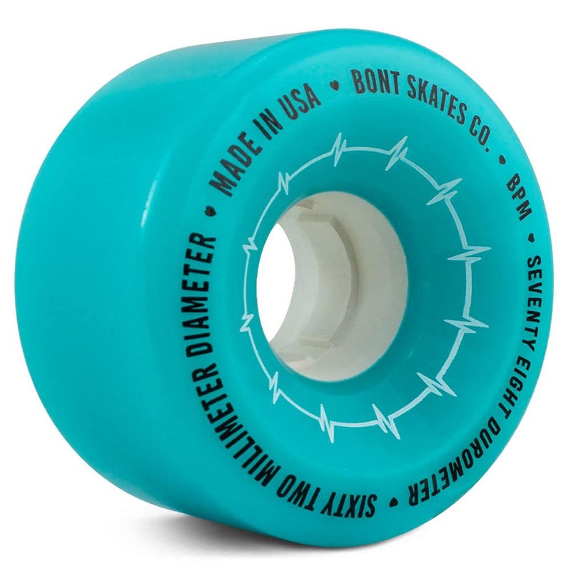 Bont Skates BPM Quad Roller Skate Outdoor Wheels - Suitable for Recreational Skating Asphalt Sidewalk Boardwalk Street - 62x35mm 78A, Made in USA (Gamma Blue - Set of 4 wheels) - Image 3