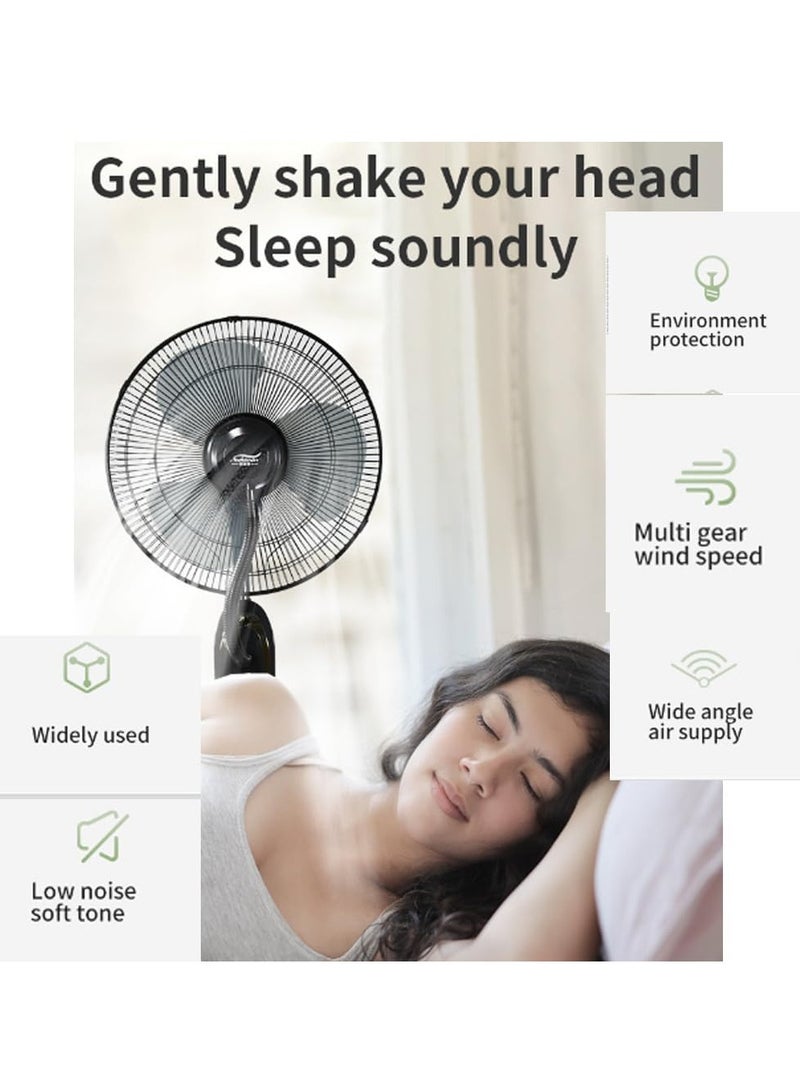 BlueFire Oscillating Pedestal Misting Fan with Remote – 3-Speed High-Velocity Cooling Fan for Indoor & Outdoor Use, 5L Large Water Tank, 7.5H Timer, Energy-Efficient Copper Motor, Mist & Humidifier Function – Cools 20㎡, Ultra-Quiet, Durable Metal Design  - Image 4