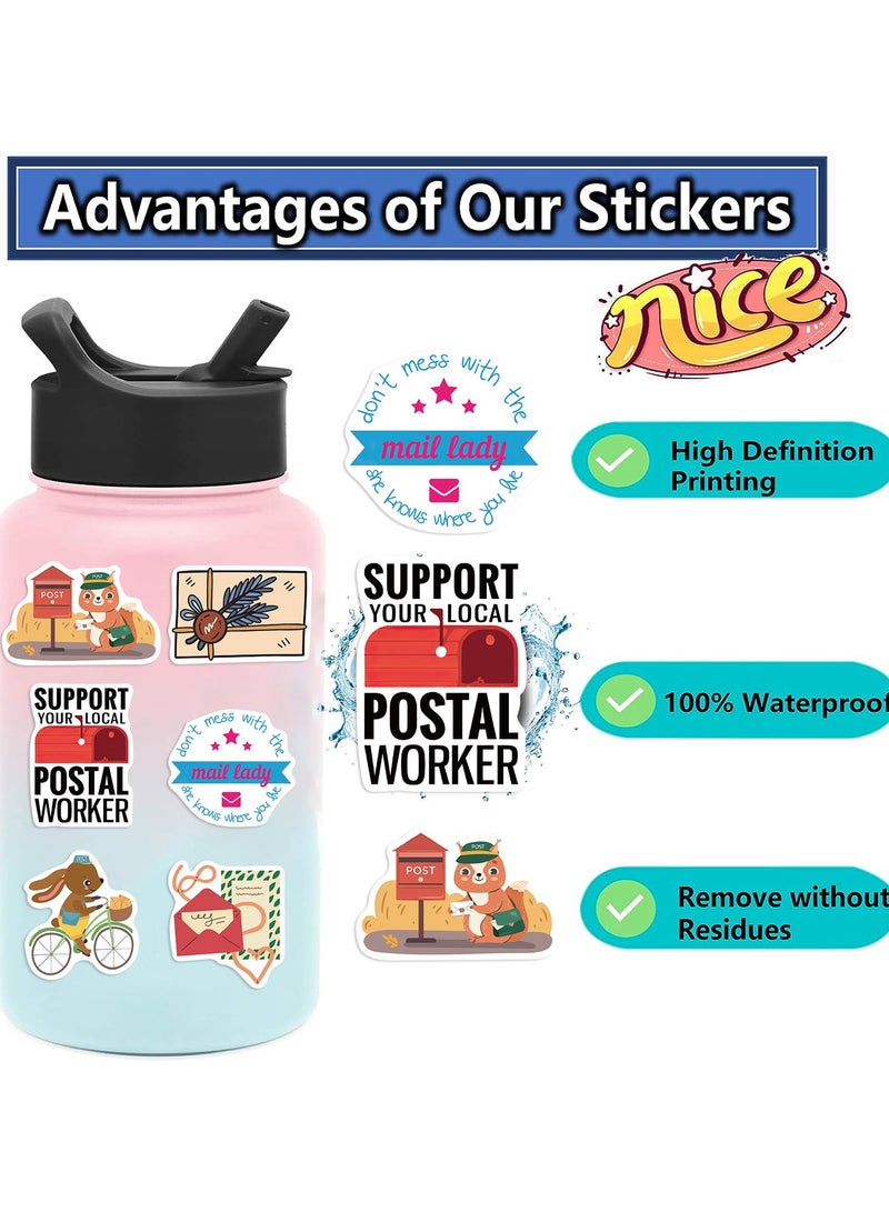 ORAINBOW Postman Stickers Postman Occupation Stickers Pack 50pcs Suitable for Laptop Travel Case Notebook Phone Car Scrapbook Water Bottle Bike Computer Decals Kids Teen Adults Gift Stickers - Image 3