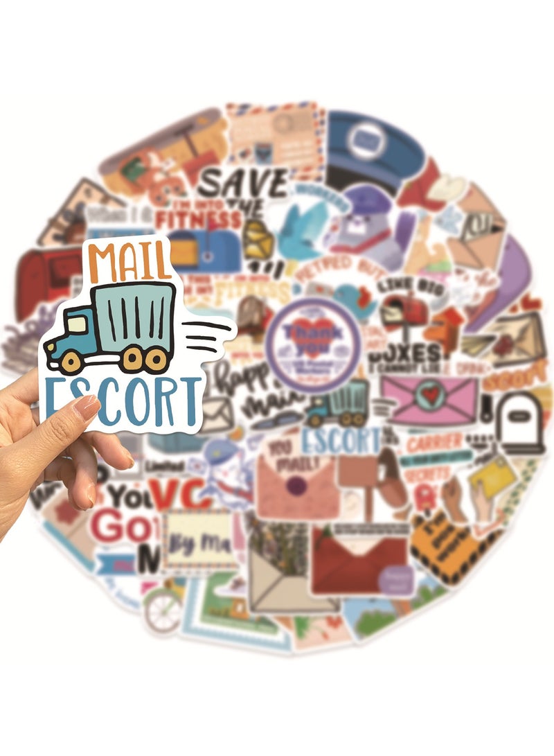 ORAINBOW Postman Stickers Postman Occupation Stickers Pack 50pcs Suitable for Laptop Travel Case Notebook Phone Car Scrapbook Water Bottle Bike Computer Decals Kids Teen Adults Gift Stickers - Image 5