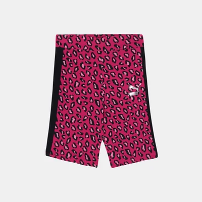 PUMA Kids' Classics Summer Roar Allover Print Bike Shorts