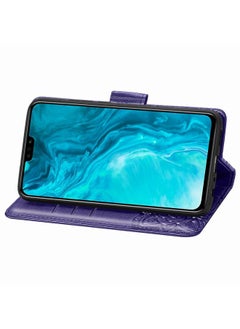 جرين تايجر جراب لهاتف Huawei Honor 9X Lite، جراب جلدي أفقي منقوش عليه زهرة حب الفراشة مع حامل / فتحة بطاقة / محفظة / حبل  - Image 4
