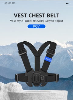 TELESIN Chest Mount Harness Chest Strap with for GoPro Chest Mount Hero 12,11,10,9,8,7,6,5,4, Hero Session, DJI Osmo Action Cameras  - Image 2