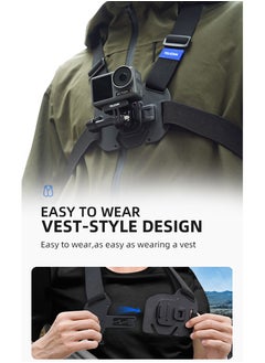 TELESIN Chest Mount Harness Chest Strap with for GoPro Chest Mount Hero 12,11,10,9,8,7,6,5,4, Hero Session, DJI Osmo Action Cameras  - Image 4
