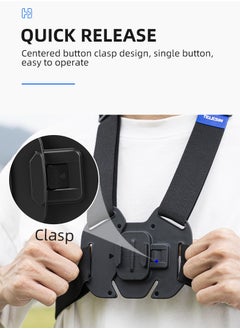 TELESIN Chest Mount Harness Chest Strap with for GoPro Chest Mount Hero 12,11,10,9,8,7,6,5,4, Hero Session, DJI Osmo Action Cameras  - Image 5