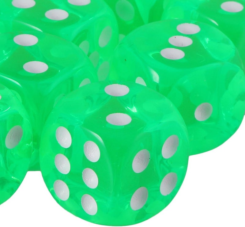 klarako Lot 10pcs Six Sided Playing D&D RPG Roleplay Game D6 Dices  Green - Image 2