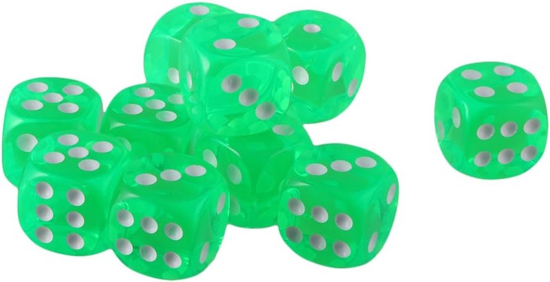 klarako Lot 10pcs Six Sided Playing D&D RPG Roleplay Game D6 Dices  Green - Image 4