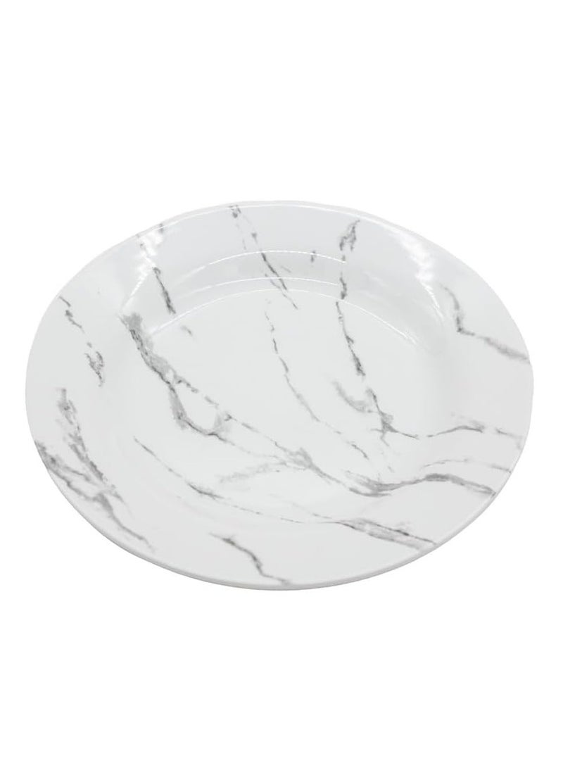 AKDC Melamine Plate White/Grey-10.5 Inch - Image 2