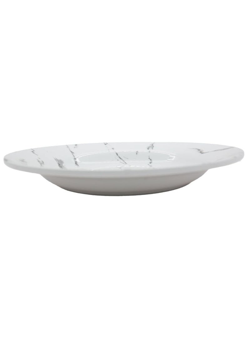 AKDC Melamine Plate White/Grey-10.5 Inch - Image 3