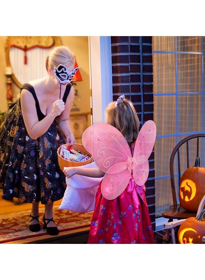 LOLASATURDAYS Fairy Wings Butterfly Wings Fairy Wings Kids Fairy Costume Alas Wings Costume Tinkerbell Wings Fairy Wings For Girls Set Of 6 (22" X 15") - Image 3