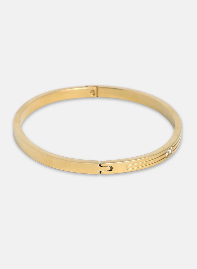 SOHI Bijou-Lined Bangle Artificial Bracelet Jewellery