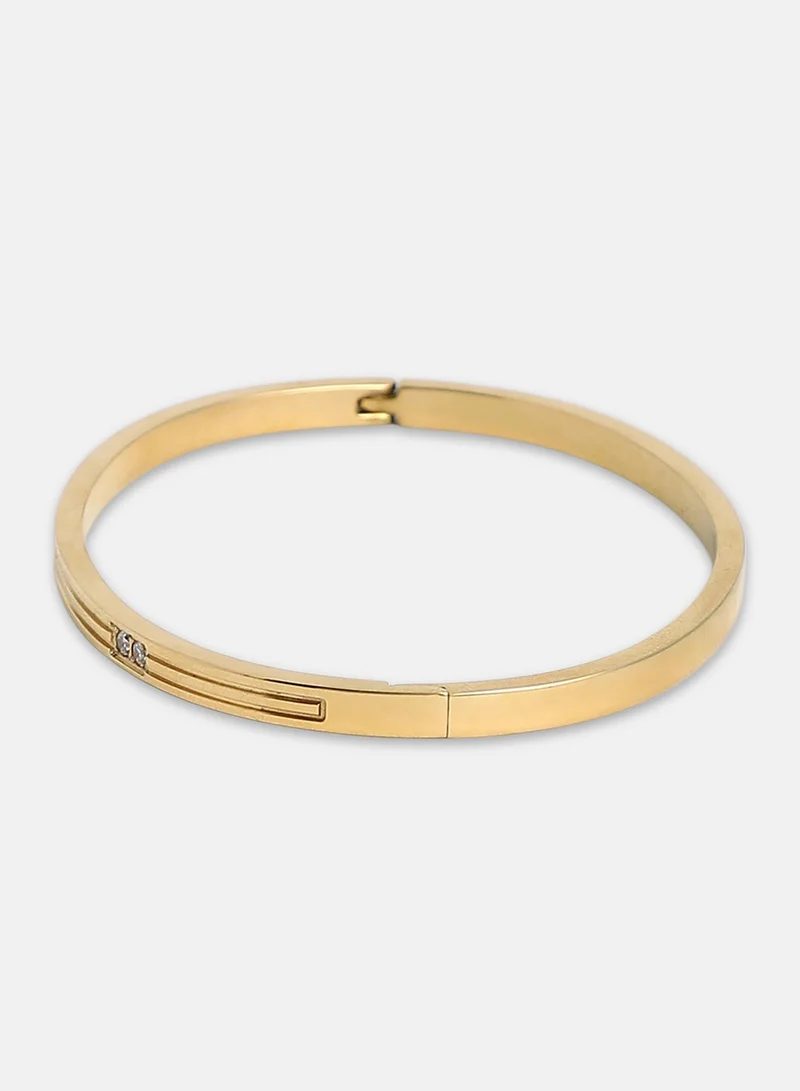SOHI Bijou-Lined Bangle Artificial Bracelet Jewellery