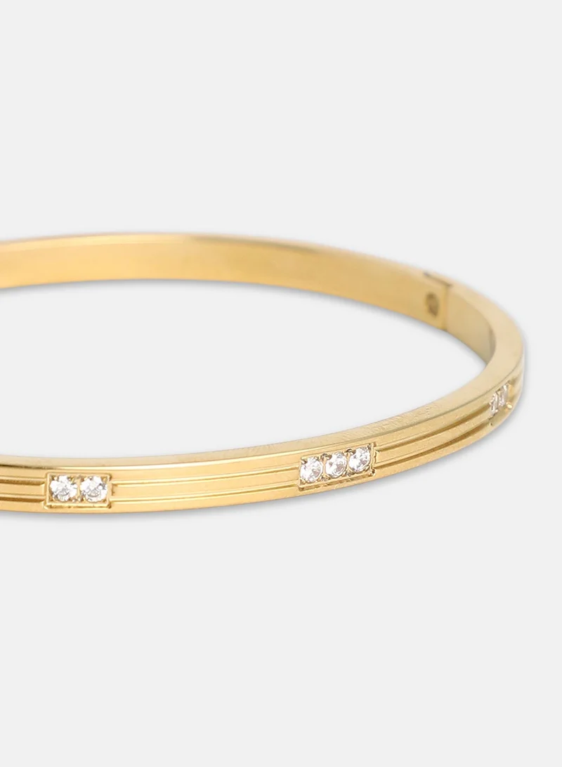 SOHI Bijou-Lined Bangle Artificial Bracelet Jewellery